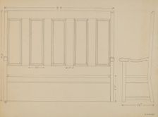 Settee, c. 1936. Creator: Harry Eisman