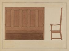 Settee, c. 1936. Creator: Holst-Grubbe, B.