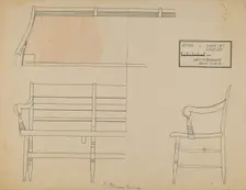 Settee, c. 1936. Creator: Jack Bochner