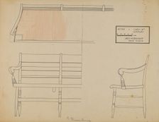 Settee, c. 1936. Creator: Jack Bochner