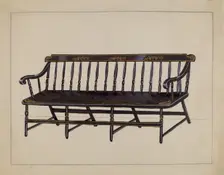 Settee, c. 1936. Creator: Katherine Hastings