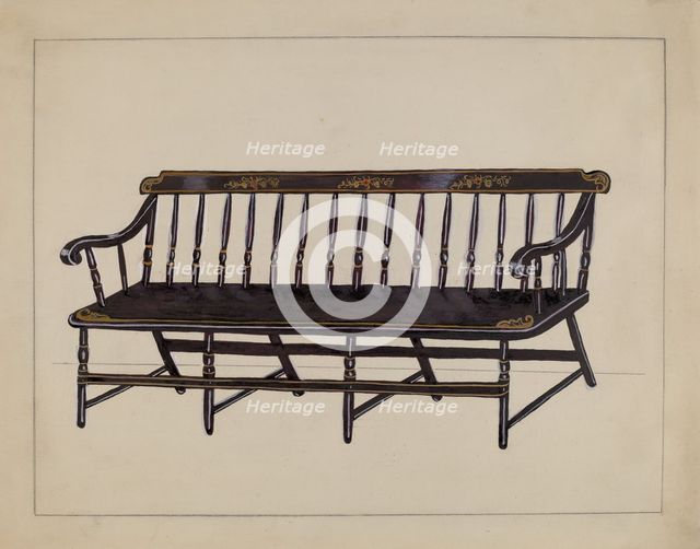 Settee, c. 1936. Creator: Katherine Hastings.