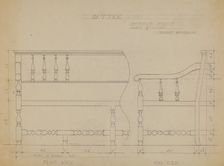 Settee, c. 1936. Creator: Robert Brigadier