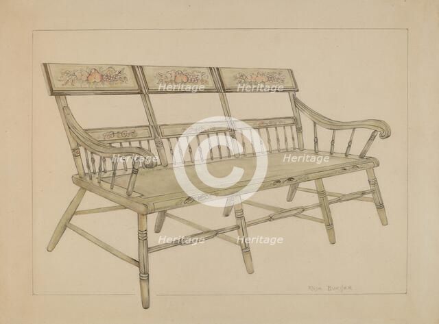 Settee, c. 1936. Creator: Rosa Burger.