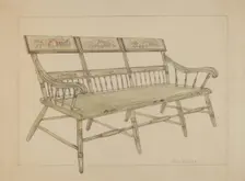 Settee, c. 1936. Creator: Rosa Burger
