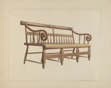 Settee, c. 1938. Creator: Vincent P. Rosel