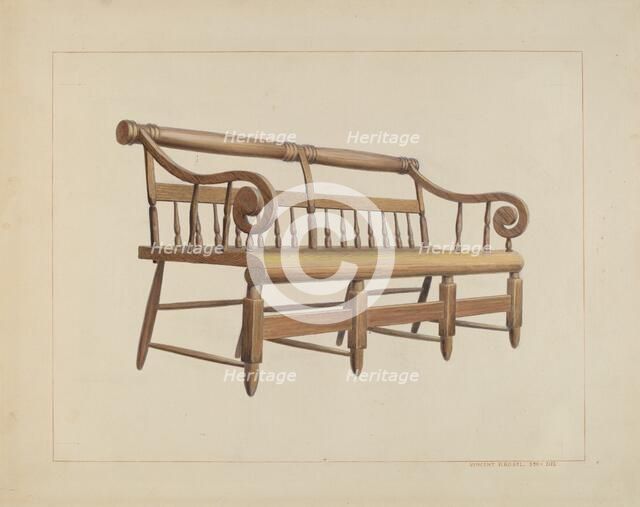 Settee, c. 1938. Creator: Vincent P. Rosel.