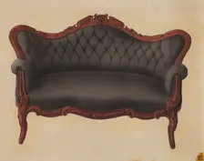 Settee Couch, c. 1936. Creator: Beverly Chichester
