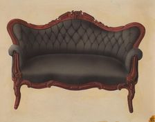 Settee Couch, c. 1936. Creator: Beverly Chichester