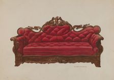 Settee (Eagle), c. 1940. Creator: Henry Moran