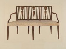 Settee--Sheraton Style, c. 1939. Creator: Charles Henning
