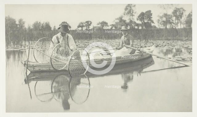 Setting the Bow-Net, 1886. Creator: Peter Henry Emerson.