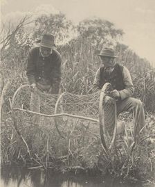 Setting Up the Bow-Net, 1886. Creator: Dr Peter Henry Emerson