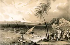 Setting in of the monsoon, Cannanore Fort 1847