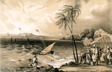 Setting in of the monsoon, Cannanore Fort 1847