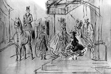 Setting Out 19th century, (1930).Artist: Constantin Guys