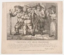 Setting out from Edinburgh (Picturesque Beauties of Boswell, Part the Second), May..., May 30, 1786. Creator: Thomas Rowlandson