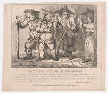 Setting out from Edinburgh (Picturesque Beauties of Boswell, Part the Second), May..., May 30, 1786. Creator: Thomas Rowlandson