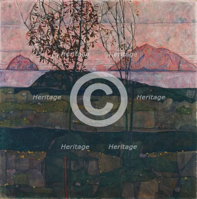 Setting Sun, 1913. Artist: Schiele, Egon (1890–1918)