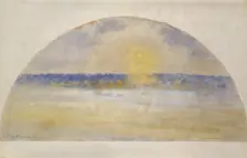 Setting sun and fog, Eragny, 1891. Artist: Camille Pissarro