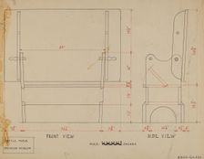 Settle-table, c. 1936. Creator: B. Holst-Grubbe