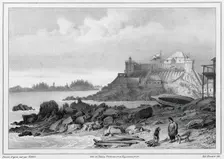 Settlement of Novo-Arkhangel'sk (Sitka Island), Northwest Coast of America, 19th century. Creators: Friedrich Heinrich Kittlitz, Louis-Pierre-Alphonse Bichebois