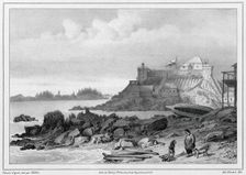 Settlement of Novo-Arkhangel'sk (Sitka Island), Northwest Coast of America, 19th century. Creators: Friedrich Heinrich Kittlitz, Louis-Pierre-Alphonse Bichebois