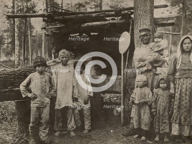 Settlers at their home, 1880. Creator: Unknown.