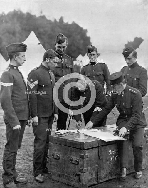 Settling accounts among the militiamen, 1896. Artist: Gregory & Co