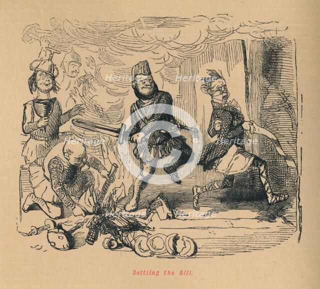 'Settling the Bill', c1860, (c1860). Artist: John Leech.