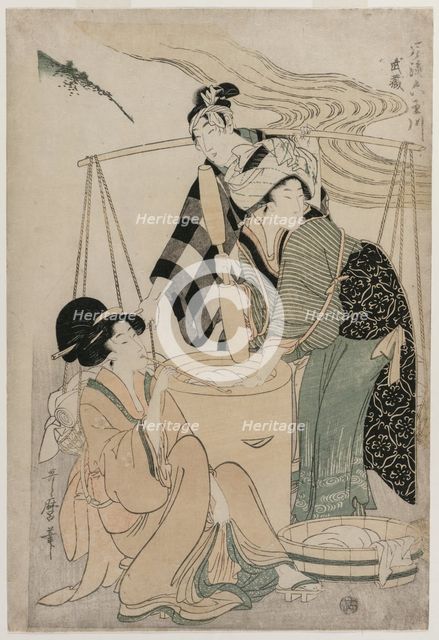 Settsu Province from the series Fashionable Six Jewel Rivers (Furyu Mu Tamagawa), c. 1804. Creator: Kitagawa Utamaro (Japanese, 1753?-1806).