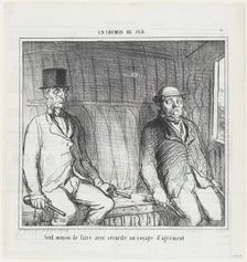 Seul moyen de faire avec sécurité un voyage d'agrément, 1864. Creator: Honore Daumier