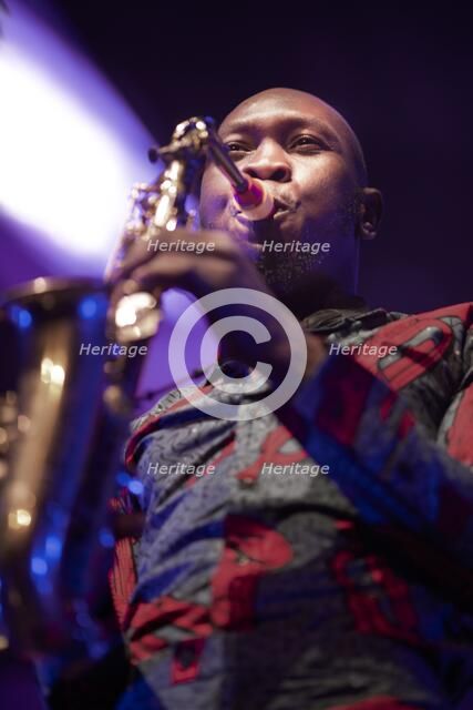 Seun Kuti, 2018. Artist: Alan John Ainsworth.