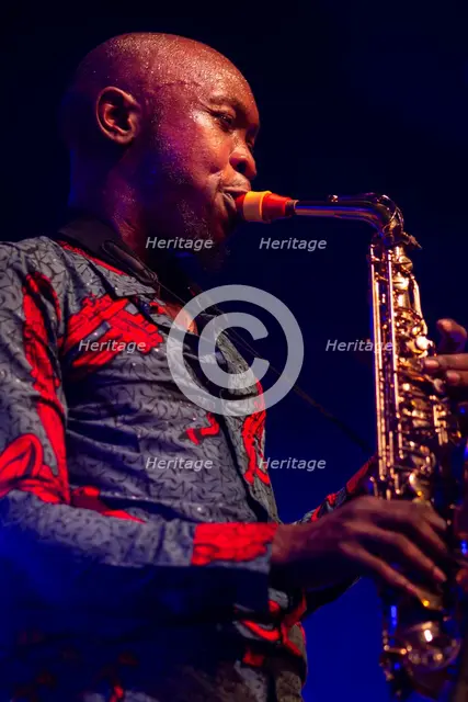 Seun Kuti, 2018. Artist: Alan John Ainsworth.