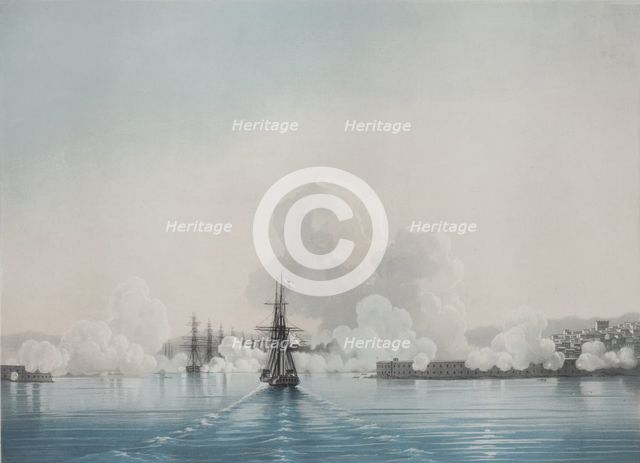 Sevastopol. Fort Constantine. Fort Nicholas, 1850s. Artist: Aivazovsky, Ivan Konstantinovich (1817-1900)