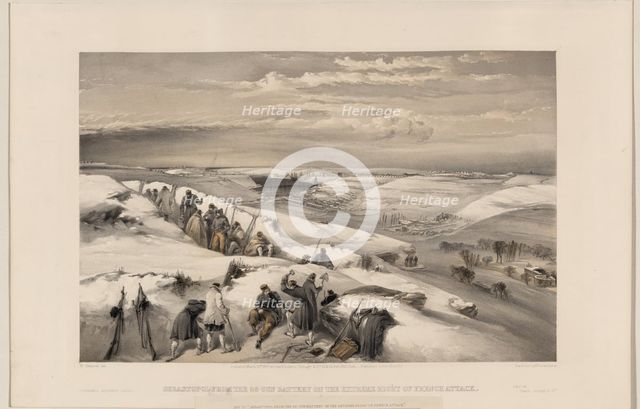 Sevastopol from the 26 gun battery, 1855. Artist: Simpson, William (1832-1898)