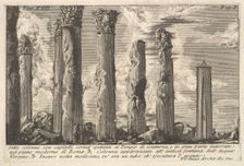 Seven columns of the Temple of Juturna with Corinthian capitals . . . (Sette colon..., 18th century. Creator: Giovanni Battista Piranesi