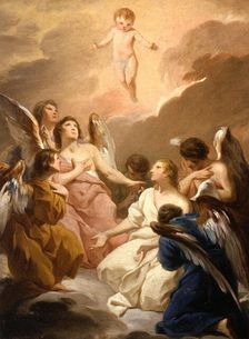 Seven Angels Adoring the Christ Child, between 1730 and 1740. Creator: Pierre Subleyras