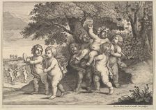 Seven Boys, 1625-77. Creator: Wenceslaus Hollar