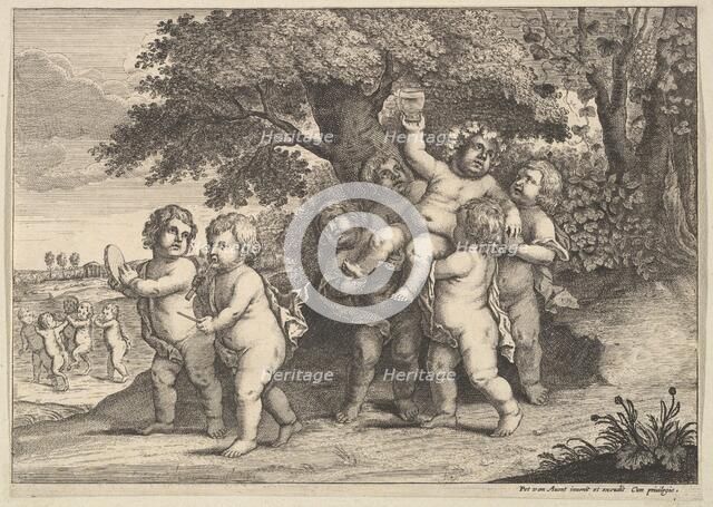 Seven Boys, 1625-77. Creator: Wenceslaus Hollar.