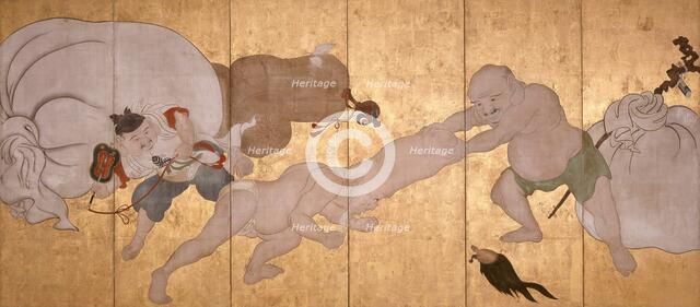 Seven Gods of Good Fortune, about 1700. Creator: School of Itcho.