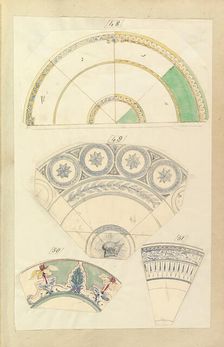 Seven Designs for Decorated Plates, 1845-55. Creator: Alfred Crowquill
