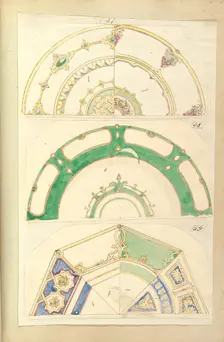 Seven Designs for Decorated Plates, 1845-55. Creator: Alfred Crowquill