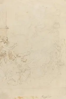 Seven Figures Witnessing an Ascension [verso]. Creator: Donato Creti