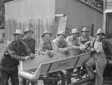 Seven of the eight farmers shown with their..., West Carlton, Yamhill County, Oregon, 1939 Creator: Dorothea Lange