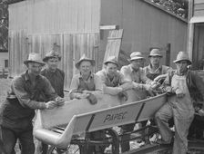 Seven of the eight farmers shown with their..., West Carlton, Yamhill County, Oregon, 1939 Creator: Dorothea Lange