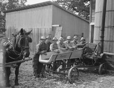 Seven of the eight farmers shown with their cooperatively owned...Yamhill County, Oregon, 1939. Creator: Dorothea Lange