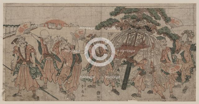 Seven Lucky Gods, 1810s. Artist: Shunsen (Shunko II), Katsukawa (1762-1830)
