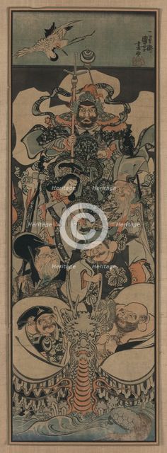 Seven Lucky Gods, 1843-1845. Artist: Kuniyoshi, Utagawa (1797-1861)