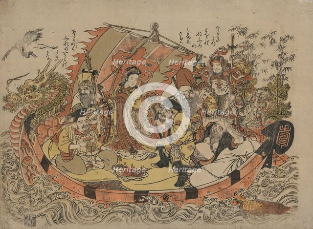 Seven Lucky Gods, Between 1775 and 1780. Artist: Kitao, Shigemasa (1739-1820)